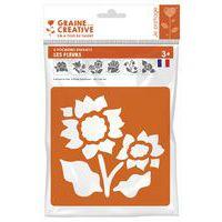 Pochoir plastique lavable 14,5 x 14,5 cm (Pochette de 6) - Fleurs thumbnail image 2