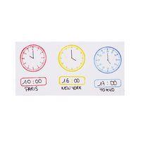 Lot de 3 tampons en bois horloge 7 x 5 cm - Image 2