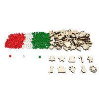 Set de 300 perles en bois rondes thème noël ø 8 mm - Image 5