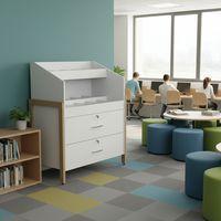 Meuble CD/DVD Ellipse structure hêtre massif - Manutan Expert - Image 3