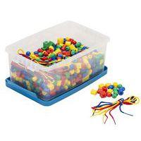 Lot de 650 perles de formes et couleurs assorties + 6 lacets - Image principale