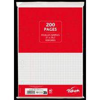 Etui 100 feuillets recharge classeurs A4 5x5 blanc - Pichon