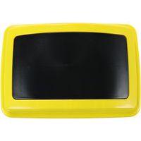 Poubelle en plastique 70% recyclé couvercle jaune - Manutan Expert - Image 2