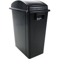 Poubelle en plastique 70% recyclé couvercle noir - Manutan Expert - Image principale