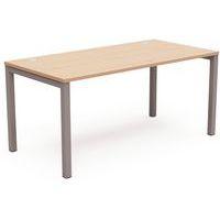 Bureau droit L.160cm chêne/alu Arial - Image principale