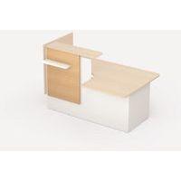 Voile d'accueil avec tablette porte-sac chêne clair/blanc - Image principale