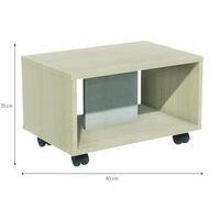 Table basse Identité à roulettes Argent/Pin - Image 3