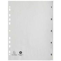 Lot de 20 Intercalaires imprimés numériques pp gris 5 positions - a4 - Image principale