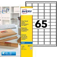 Lot de 1625 Mini étiquette transparente 38,1 x 21,2 mm - Impression jet d'encre - Image principale