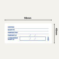 300 Etiquettes traçaoeilité alimentaire pré-imprimée 98x40mm - Image 2