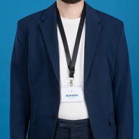 Tour de cou badge recyclé avec mousqueton - Avery (Lot de 10) - Image 3