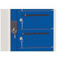 Armoire à courrier 10 cases Serrure à clé Bleu - Image 4
