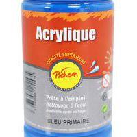 Flacon 500 ml gouache acrylique pichon - cyan (bleu primaire) - Image 2