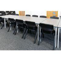 Chaise 4 pieds Postura 100% recyclée noire - Postura+ - Image 3