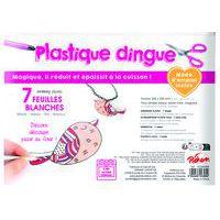 Feuille 20 x 26 cm, plastique dingue blanc effet opaque (Pochette de 7) - Image 2