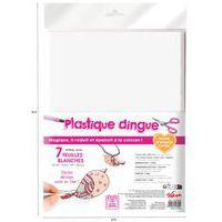 Feuille 20 x 26 cm, plastique dingue blanc effet opaque (Pochette de 7) - Image 4