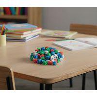 Dé à points en plastique - 100 pièces multicolores - Hope Education - Image 2
