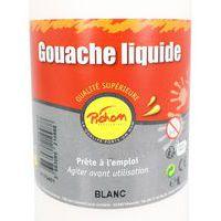 Flacon 1 litre gouache pichon avec bec verseur - blanc - Image 2
