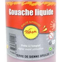 Flacon 1 litre gouache pichon avec bec verseur - sienne brulée - Image 2