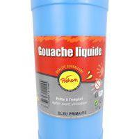 Flacon 1 litre gouache pichon avec bec verseur - bleu primaire (cyan) - Image 2