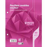 7000, Feuillets mobiles s/film 17x22 rose 100p séyès 80g - Image principale