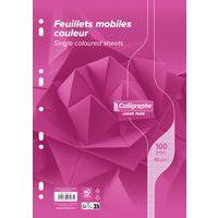 7000, Feuillets mobiles s/film 21x29,7 rose 100p séyès 80g - Image principale
