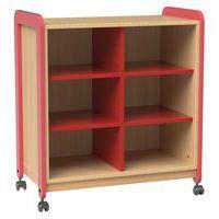 Meuble Lili 2 colonnes 6 niches + roulettes - Image 3