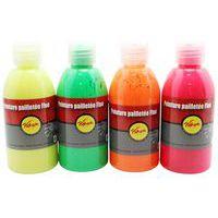 Assortiment 4 flacons 250 ml peinture pailletée fluo pichon - Image principale