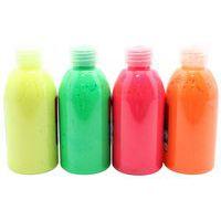 Assortiment 4 flacons 250 ml peinture pailletée fluo pichon - Image 3