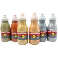 Assortiment de 6 flacons 250 ml. gouache métal pichon - Image 5