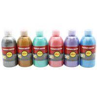 Boîte 6 flacons gouache nacrée pichon, 6 x 250 ml. - Image principale