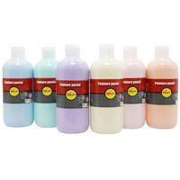 Assortiment 6 flacons 500 ml gouache pastel Pichon - Image 5