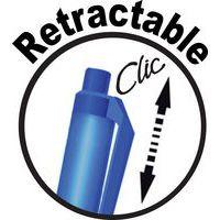 Stylo bille pointe moyenne rétractable “Soft Feel” Bic - rouge - Image 2