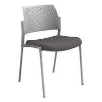 Chaise Kyos dos polypropylène gris assise tissu Sokoa thumbnail image 4