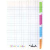 Cahier 4 en 1 polypro incolore 4 sections 17x22cm 70g - Image principale