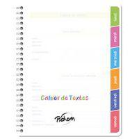 Cahier de texte PP hélicoïdal 90 g 17x22 cm 124 pages - Image principale