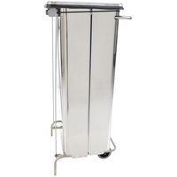 Conteneur mobile à pédale frontale amovible inox 110L - Manutan Expert - Image 3