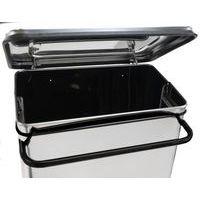 Conteneur mobile à pédale front. Amovible Inox brossé 70L - Image 3