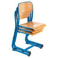 Chaise Atlas réglable appui sur table, dossier simple galbe, Bleu - Image 4