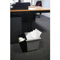 Lot de 4 Poubelle à papier en cône 21L Gris - Image 2