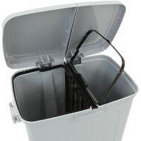Poubelle à pédale double Dustbin 45L Plastique Gris - Image 3