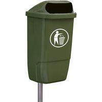 Poubelle d'extérieur plastique hauteur 74 cm vert - Image 3
