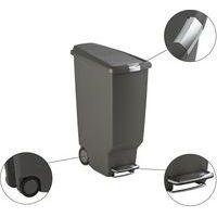 Poubelle Slim Step Can 40L, Coloris : Gris - Image 4