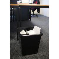 Corbeille à papier carrée - 27 L Noir - Image 3