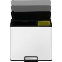 Poubelle à pédale Essential Recycler Step Bin 20+9 L blanc - Image 4