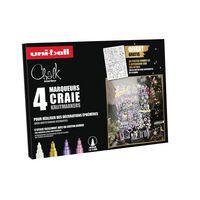 Coffret 4 marqueurs craie thème fêtes - Image principale