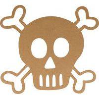 Silhouette MDF Halloween Tête de mort 15cm - Image principale