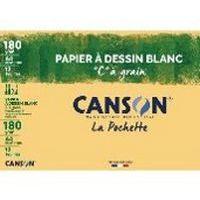 Pochette 12 feuilles dessin blanc c a grain 180 gr - Canson - Image principale