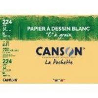 pochette Canson® papier à dessin blanc C à grain A3 10 feuilles 224g/m² - Image principale
