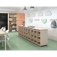 Armoire Emilie avec 5 étagères blanc-MIRPLAY School - Image 2